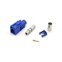 Fakra Female Connector C Crimp Solder for RG58 LMR-195 RG400 RG142 Cable Connector