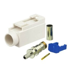 Fakra Female Plug Car Radio Fakra B White Crimp Connector for RG316 RG174 Cable