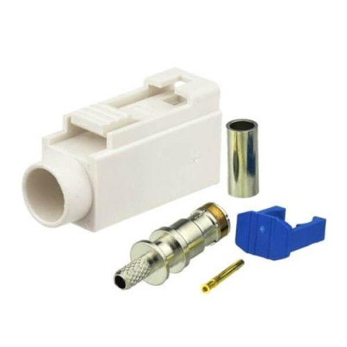 Fakra Female Plug Car Radio Fakra B White Crimp Connector for RG316 RG174 Cable