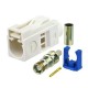 Fakra Female Plug Car Radio Fakra B White Crimp Connector for RG316 RG174 Cable