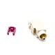 Fakra Female Plug Car Radio Fakra B White Crimp Connector for RG316 RG174 Cable