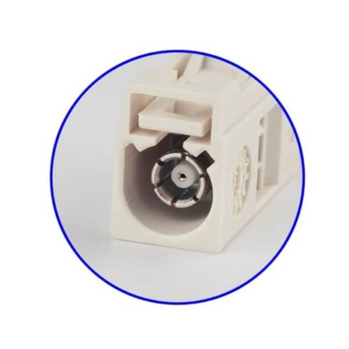 Fakra Female Plug Car Radio Fakra B White Crimp Connector for RG316 RG174 Cable