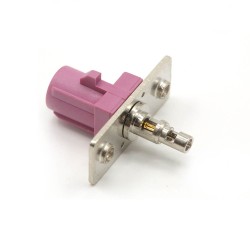 Fakra H Code Male Solder Type Vehicle RF Straight 2-Hole Baffle GPS Telematics Navigation