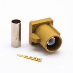 Fakra Jack Connector Fakra K Male Curry RG316 RG174 Cable Crimp Connector for Car Sirius XM Radio