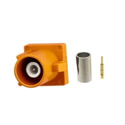 FAKRA M Code Straight Male Plug Car Vehicle Connector Crimp Type for Cable RG58/RG142