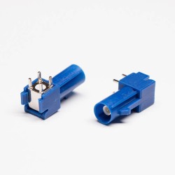 FAKRA Male Connector C Type Blue Plug Through Hole PCB Mount