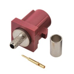 Fakra Male Connector Car Telematics Fakra D Claret Violet Crimp Connector for RG316 RG174 Cable