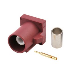 Fakra Male Connector Car Telematics Fakra D Claret Violet Crimp Connector for RG316 RG174 Cable