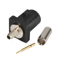 Fakra Male SMB Female Car Radio Stereo Fakra A Black Crimp Connector for RG174 RG316 Cable