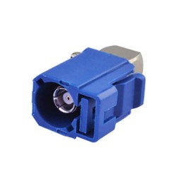 Fakra Plastic Connector Fakra C Female Right Angle Blue Crimp Solder Connector for RG174 RG316 Cable