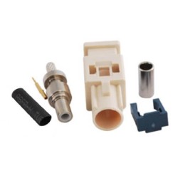 Fakra Radio Car Stereo Fakra B Male White Crimp Connector for RG316 RG174 Cable