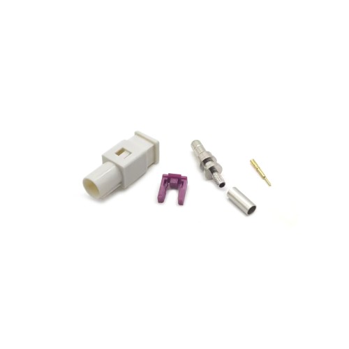 Fakra Radio Car Stereo Fakra B Male White Crimp Connector for RG316 RG174 Cable