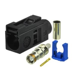 Fakra RF Connectors Car Radio Stereo Fakra A Female Black Crimp Connector for RG316 RG174 Cable
