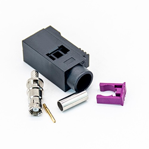 Fakra RF Connectors Car Radio Stereo Fakra A Female Black Crimp Connector for RG316 RG174 Cable