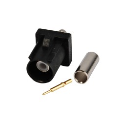FAKRA SMB A Code Straight Male Plug Car Vehicle Connector Radio Crimp Type for Cable RG58/RG142