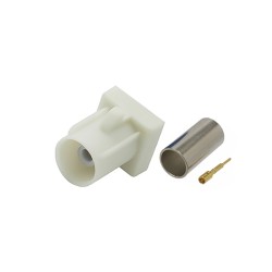 FAKRA SMB B Code Straight Male Plug Car Vehicle Connector Crimp Type for Cable RG58/RG142