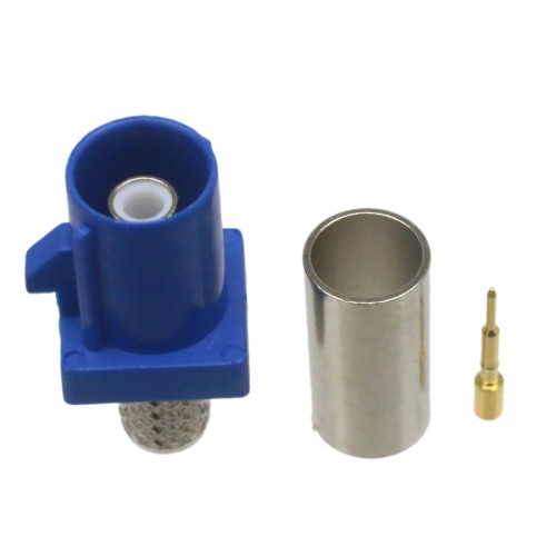 FAKRA SMB C Blue Straight Male Plug Car Vehicle Connector Crimp Type for Cable RG58/RG142 FAKRA SMB C Blue Straight Male Plug Car Vehicle Connector Crimp Type for Cable RG58/RG142