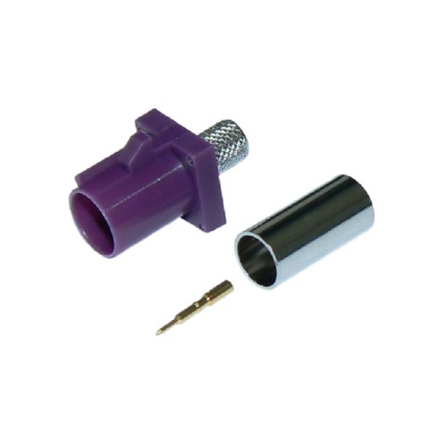 FAKRA SMB D Code Straight Male Plug Car Vehicle Connector Crimp Type for Cable RG58/RG142 FAKRA SMB D Code Straight Male Plug Car Vehicle Connector Crimp Type for Cable RG58/RG142