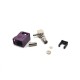 Fakra SMB D Coding 90 Degree Jack Female Vehicle RF Connector GSM Signal Claret Violet for RG174 RG316