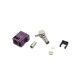 Fakra SMB D Coding 90 Degree Jack Female Vehicle RF Connector GSM Signal Claret Violet for RG174 RG316