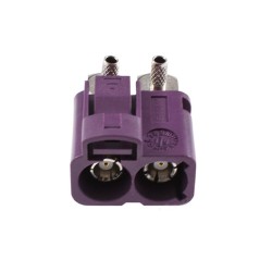 FAKRA SMB D Twin Female Jack R/A 90 Degree Dual RF Connector Vehicle 50ohm Short Body 15mm RG316 RG174