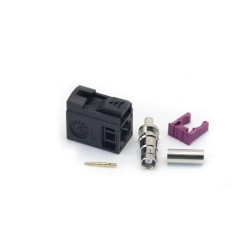 Fakra SMB Female Straight A Code Crimp Solder Type Connector