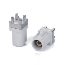 Fakra Vehicle Connector B-Coding White Vertical Male Plug Connector PCB for Radio Vehicle