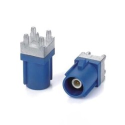 Fakra Vehicle Connector C-Coding Blue Vertical Male Plug Connector PCB for Car Radio