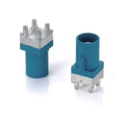 Fakra Vehicle Connector Z-Coding Water Blue Vertical Male Plug Connector PCB Universal GPS GSM