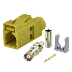 Fakra Video Connector K Female Curry RG316 RG174 Cable Connector for Car Sirius XM Radio
