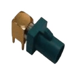 Fakra water blue Connector Right Angle SMB Male PCB mount RF connector
