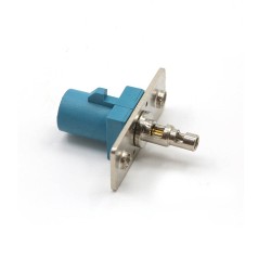 Fakra Z Code Male Connector Straight Solder Type RF Vehicle 2-Hole Baffle Functional Universal
