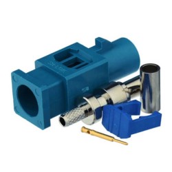 Fakra Z Connector Male Water Blue Crimp Solder Connector for Car Antenna RG174 RG316Cable