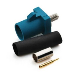 Fakra Z Male Water Blue Crimp Solder Connector for Car Antenna RG316 RG174 Cable