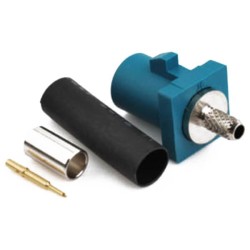 Fakra Z Male Water Blue Crimp Solder Connector for Car Antenna RG316 RG174 Cable