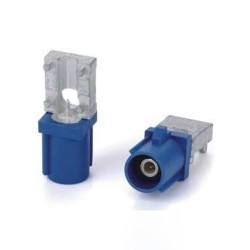 R/A Fakra C-Coding Blue Male Connector Offset Type SMT Vehicle Panel Mount PCB for Vehicle Radio