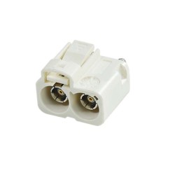 Twin FAKRA SMB B Female Jack Dual Port RF Connector Short Body Length 15mm Vehicle 50ohm RG316 RG174