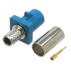 Universal FAKRA SMB Z Straight Male Plug Car Vehicle Connector Crimp Type for Cable RG58/RG142
