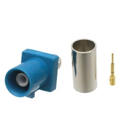 Universal FAKRA SMB Z Straight Male Plug Car Vehicle Connector Crimp Type for Cable RG58/RG142