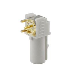 White Fakra B SMB Plug Male PCB mount Right Angle for Radio Car Connector