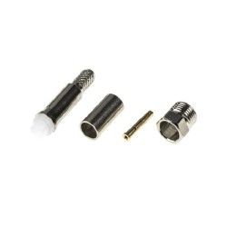 FME Cable Connector Female Straight 2GHz Crimp Type 50 ohm