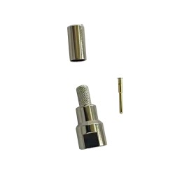 FME Male Connector Nickel-plated Cable Mount Connector Crimp for cable RG58