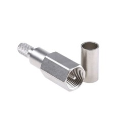 FME Plug Straight Cable Mount Connector Crimp Termination 50Ω 2GHz for RG58 C/U