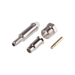 FME Straight Cable Mount Connector Jack Crimp Termination 50Ω 1.8GHz for RG174/U