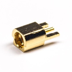 20pcs Female MMCX Connector Offset Type 180 Degree for PCB Mount