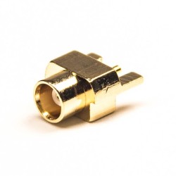 20pcs MCX Edge Mount for PCB Mount Female Connector 180 Degree Gold Plating