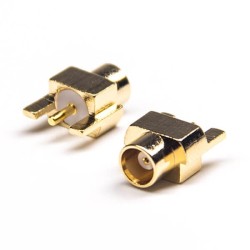 20pcs MCX Edge Mount for PCB Mount Female Connector 180 Degree Gold Plating