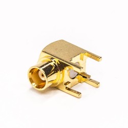 20pcs MCX Right Angle Female Connector Through Hole for PCB Mount Gold Plating
