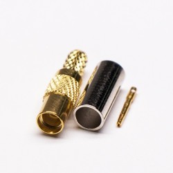 20pcs MMCX Connector Female Straight Gold Plated Crimp Type for Cable