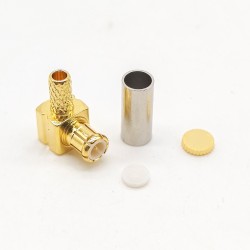 Crimp Type MCX Connector Male Right Angle for RG174/RG316/RG178 Cable